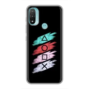 Чехол КИБЕРСПОРТ для Motorola MOTO E40 (Значки Sony)