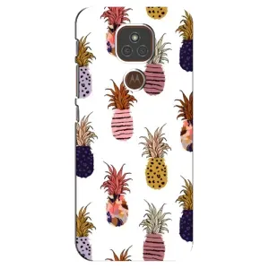 Чохол з зображенням смачної їжі для Motorola MOTO E7 Plus (Ананаси)