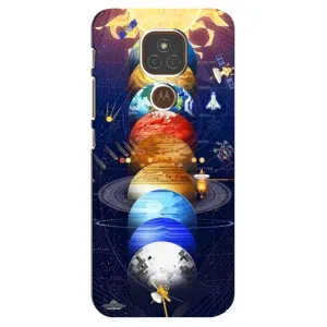 Чехол (ТПУ) с планетами на Motorola MOTO E7 Plus (Арт планети)
