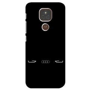 Силиконовый бампер с картинкой машины на Motorola MOTO E7 Plus (Силует Audi)