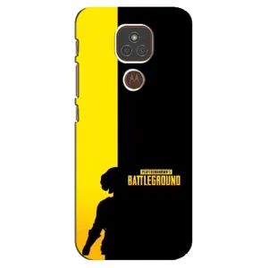 Чехол (TPU) с картинкой "Лого Пабг" на Моторола Мото Е7 Плюс (Battlegrounds)