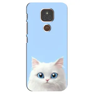Чохол на тематику: Коти для Motorola MOTO E7 Plus (Білий кіт)