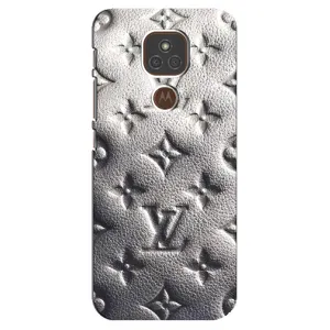 Текстурний Чохол Louis Vuitton для Моторола Мото Е7 Плюс (Бежевий ЛВ)