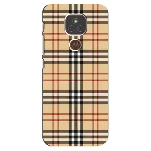 Чехол с рисунком «Burberry стиль» для Motorola MOTO E7 Plus