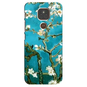 Чехол с принтом САКУРЫ на Motorola MOTO E7 Plus (Цветение Сакуры)