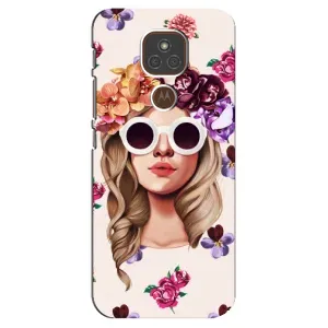 Чехол с картинкой Модные Девчонки Motorola MOTO E7 Plus (Девушка в очках)