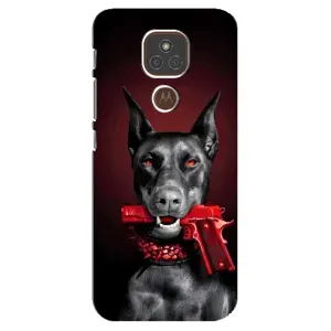 Чохол ДОБЕРМАН для Motorola MOTO E7 Plus (Доберман злий)