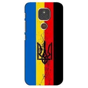Чехлы УПА (Красно-Чёрный) на Motorola MOTO E7 Plus (Флаг УПА)