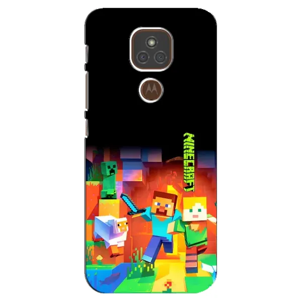 Чехол с рисунком «Герой Майнкрафт» для Motorola MOTO E7 Plus Чехол с рисунком «Герой Майнкрафт» для Motorola MOTO E7 Plus