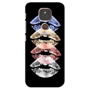 Чехол Стильные девушки на Motorola MOTO E7 Plus (Губы)