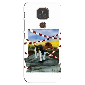 Чехол с принтом Собаки Патрон для Motorola MOTO E7 Plus (Храбрый Патрон)