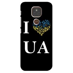 Силиконовый Чехол на Motorola MOTO E7 Plus (Я-Украина) (I Love UA)