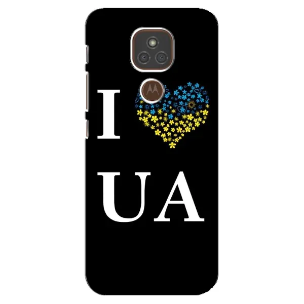 Чехол с рисунком «I Love UA» для Motorola MOTO E7 Plus Чехол с рисунком «I Love UA» для Motorola MOTO E7 Plus