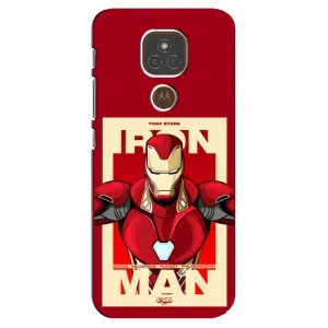 Чехол Супергерой Железный человек на Motorola MOTO E7 Plus (Iron man)