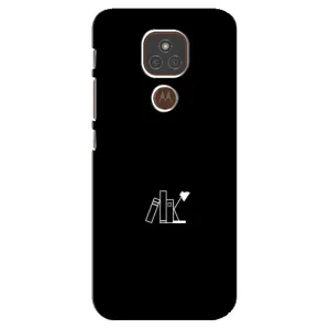 Чохол з картинками на чорному фоні для Motorola MOTO E7 Plus (Книжки)