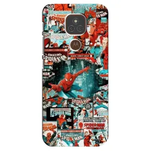 Чехол Супергерой Человека Паука на Motorola MOTO E7 Plus (Комиксы Человек Паук)