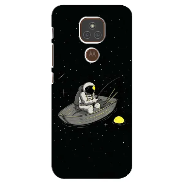 Чехол с рисунком «Космонавт на рыбалке» для Motorola MOTO E7 Plus