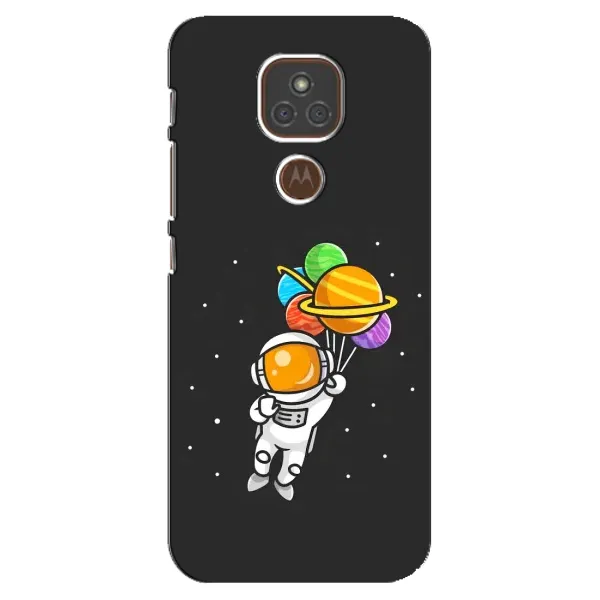Чехол с рисунком «Космонавт с шариками» для Motorola MOTO E7 Plus
