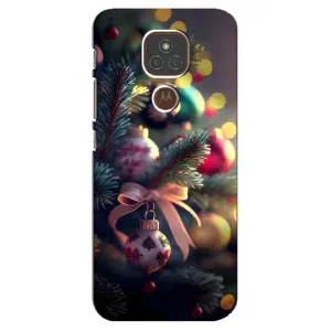 Чехлы на Новый Год Motorola MOTO E7 Plus (Красивая елочка)