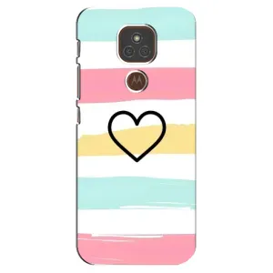 Чехлы с тематикой "Маленькие Сердечки" на Motorola MOTO E7 Plus (Красивое сердечко)