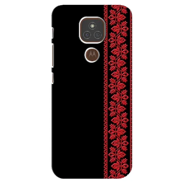 Чехол с рисунком «Красная Вышиванка» для Motorola MOTO E7 Plus Чехол с рисунком «Красная Вышиванка» для Motorola MOTO E7 Plus
