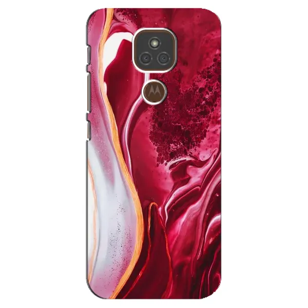 Чехол с рисунком «Красный мрамор» для Motorola MOTO E7 Plus Чехол с рисунком «Красный мрамор» для Motorola MOTO E7 Plus