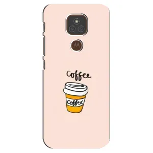Чохол з зображенням смачної їжі для Motorola MOTO E7 Plus (Кружка Кави)