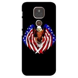 Чохол Прапор USA для Motorola MOTO E7 Plus (Крила США)