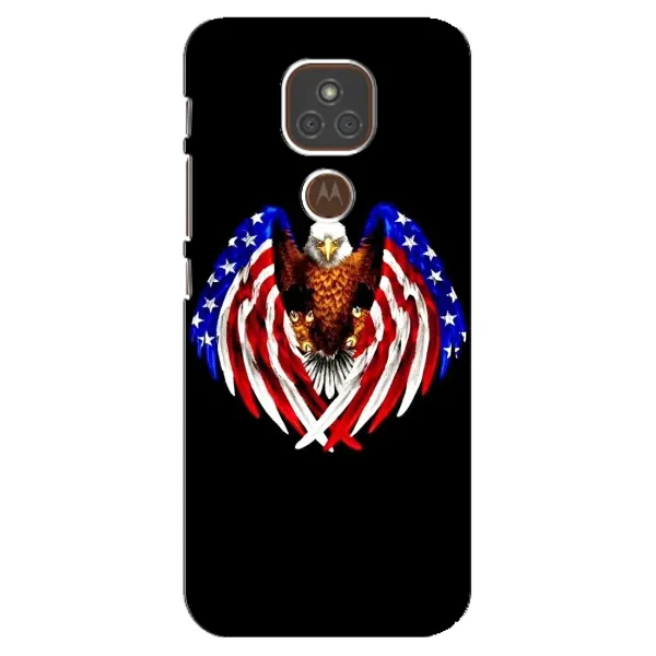 Чехол с рисунком «Крылья США» для Motorola MOTO E7 Plus