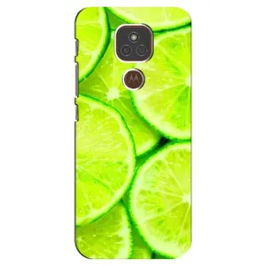 Чохол з зображенням смачної їжі для Motorola MOTO E7 Plus (Лайм)