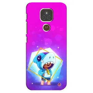 Чохол Бравл Старс для Motorola MOTO E7 Plus (Леон у костюмі Акули)