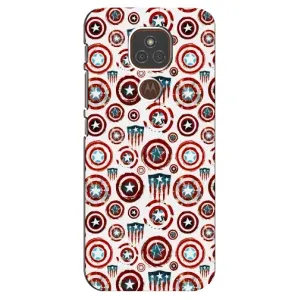 Чехол с Щитом Капитана Америки на Motorola MOTO E7 Plus (Марвел щиты)