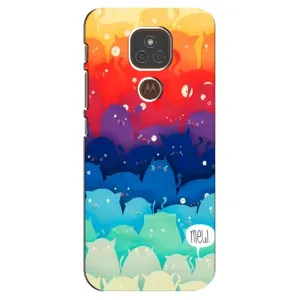 Силіконовий чохол з котиком для Motorola MOTO E7 Plus (Mew)