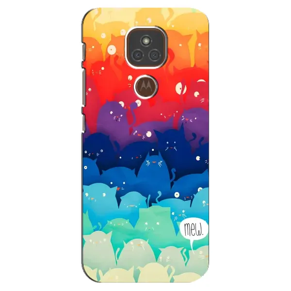 Чехол с рисунком «Mew» для Motorola MOTO E7 Plus