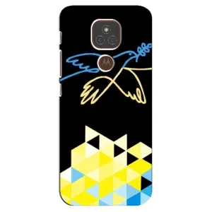 Чехол на Motorola MOTO E7 Plus Украинский дизайн (Мир для Украины)