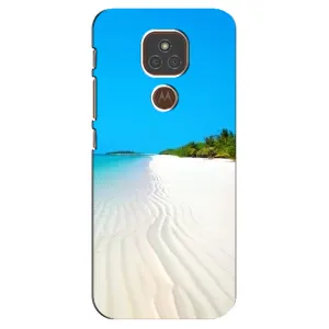 Летний Чехол на Motorola MOTO E7 Plus (Море песок)