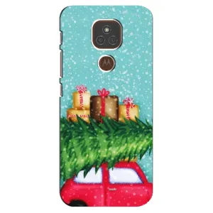 Чехол Новогодняя Елка на Motorola MOTO E7 Plus (Новогодние подарки)