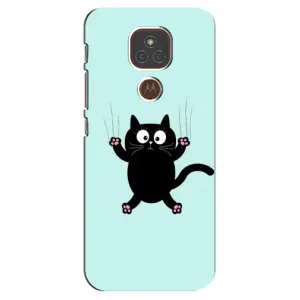 Силіконовий чохол з котиком для Motorola MOTO E7 Plus (Падаючий кіт)