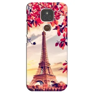 Чехол с Эйфелевой башней на Motorola MOTO E7 Plus (Paris photo)