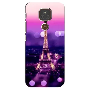 Чехол с Эйфелевой башней на Motorola MOTO E7 Plus (Париж башня)