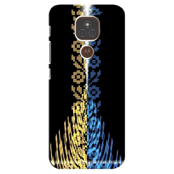 Чехол с рисунком «Патриотическая вышиванка» для Motorola MOTO E7 Plus Чехол с рисунком «Патриотическая вышиванка» для Motorola MOTO E7 Plus
