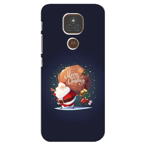 Чехол с рисунком «Подарки от Санты» для Motorola MOTO E7 Plus