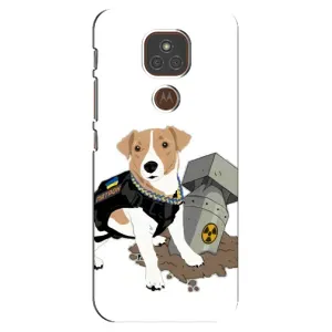 Чехол с принтом Собаки Патрон для Motorola MOTO E7 Plus (Пёс Патрон с ракетой)