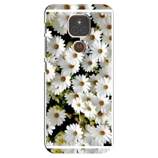 Чехол с рисунком «Рамка в ромашках» для Motorola MOTO E7 Plus Чехол с рисунком «Рамка в ромашках» для Motorola MOTO E7 Plus