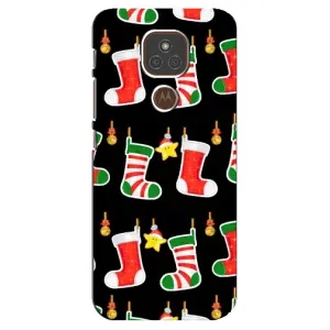 Силиконовый бампер на рождество для Motorola MOTO E7 Plus (Рождественские подарки)