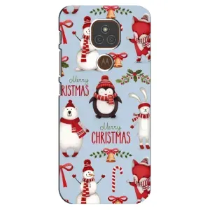 Чехол Санта Клаус для Motorola MOTO E7 Plus (Рождественский)