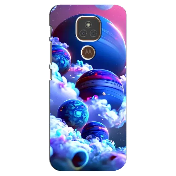 Чехол с рисунком «Синие планеты» для Motorola MOTO E7 Plus Чехол с рисунком «Синие планеты» для Motorola MOTO E7 Plus
