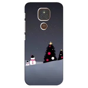Чехлы на Новый Год Motorola MOTO E7 Plus (Снеговички)