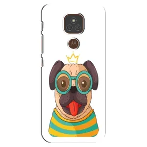 Бампер для Motorola MOTO E7 Plus з картинкою "Песики" (Собака Король)