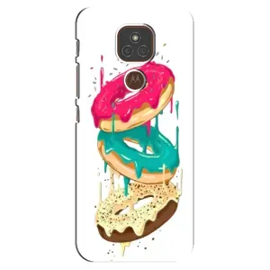 Чохол з зображенням смачної їжі для Motorola MOTO E7 Plus (Соковиті пончики)
